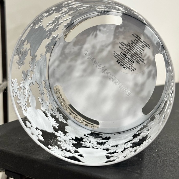 Bath & Body Works Silver Snowman Candle Holder for Large 3 Wick - Picture 4 of 6